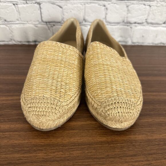 J McLaughlin Shira Raffia Espadrilles Woven Slide On Shoes Flats Beige Size 7 - Picture 5 of 13